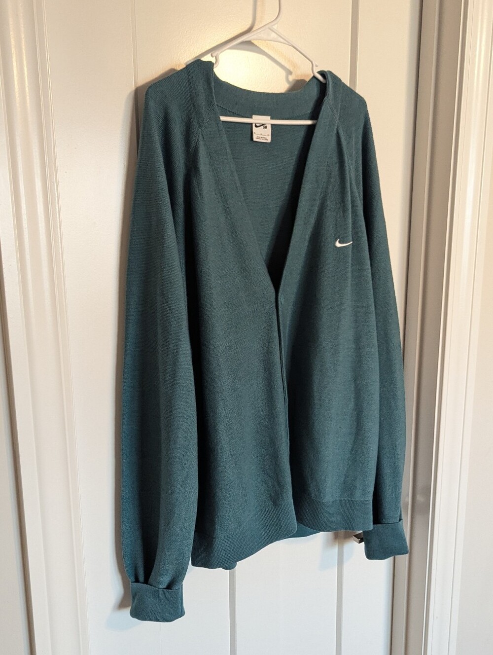 Nike SB Men's Wool Blend Cardigan - Mineral Teal sz XL - Picture 2 of 6